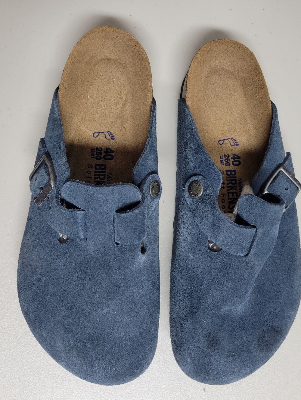 Birkenstock Boston Suede Soft Footbed Clogs Size 40-L9-M7. - Picture 4 of 11